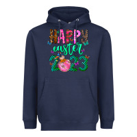 Navy Happy Easter Heavyweight Hoodie - CowhideDigitalArt