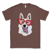 Chestnut White shepherd with love glasses Classic Tee - RanaPortraitStore
