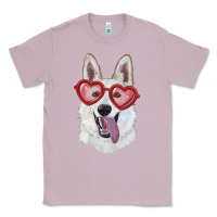 Lilac White shepherd with love glasses Classic Tee - RanaPortraitStore