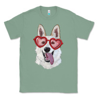 Sage White shepherd with love glasses Classic Tee - RanaPortraitStore
