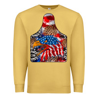 Antique Gold America Premium Sweatshirt - CowhideDigitalArt