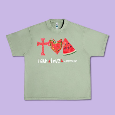 Faith Love Watermelon Urban Heavy Tee Designed By Bettercallsaul
