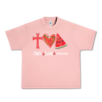 Salmon Faith Love Watermelon Urban Heavy Tee - Bettercallsaul