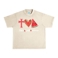 Sandshell Faith Love Watermelon Urban Heavy Tee - Bettercallsaul