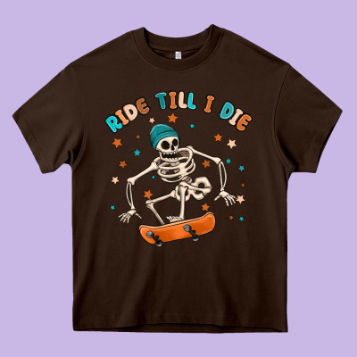 Ride Till I Die Heavy Core Tee Designed By Maliassmallbusiness