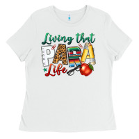 White living that para life Ladies Tee - NancyCooperArtShop