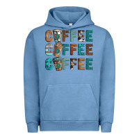 Pigment Pebble Blue coffee Urban Hoodie - Artiststas