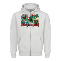 Dove Grey merry christmas santa polar express Zipper Hoodie - FaDigitalArtStudio
