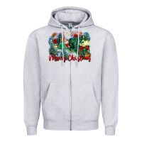 Heather Grey merry christmas santa polar express Zipper Hoodie - FaDigitalArtStudio