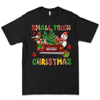 Black Christmas Santa and reindeer truck Premium Tee - MaliasSmallBusiness