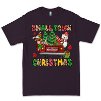Plum Christmas Santa and reindeer truck Premium Tee - MaliasSmallBusiness