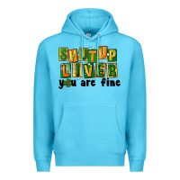 Ocean Blue shut up liver you are fine Premium Hoodie - FaDigitalArtStudio