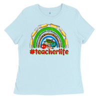 Baby Blue teacher life Ladies Tee - NancyCooperArtShop