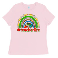 Bubblegum Pink teacher life Ladies Tee - NancyCooperArtShop