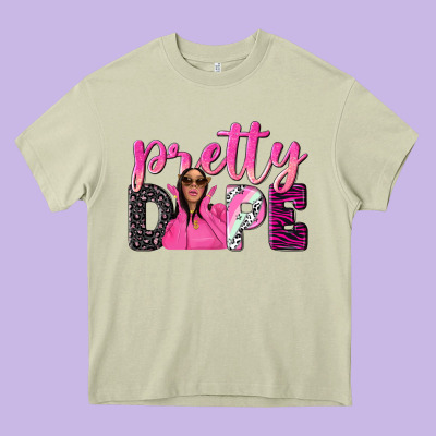 Pretty Dope Afro Woman Heavy Core Tee Designed By Nancycooperartshop