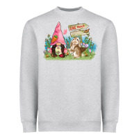 Heather Grey Easter gnome and rabbit egg hunt  Easter Day Heavyweight Sweatshirt - CowGirlArtShop