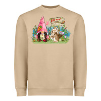 Mushroom Easter gnome and rabbit egg hunt  Easter Day Heavyweight Sweatshirt - CowGirlArtShop