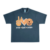 Midnight Navy Peace Love Golden Urban Heavy Tee - Bettercallsaul