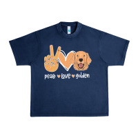 Navy Peace Love Golden Urban Heavy Tee - Bettercallsaul
