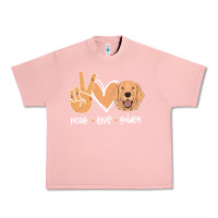 Salmon Peace Love Golden Urban Heavy Tee - Bettercallsaul