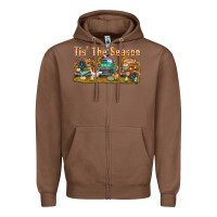 Chestnut thanksgiving tis' the season with trucks bbs Zipper Hoodie - BundleAndBundleShop