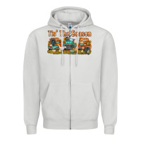 Dove Grey thanksgiving tis' the season with trucks bbs Zipper Hoodie - BundleAndBundleShop