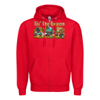 Red thanksgiving tis' the season with trucks bbs Zipper Hoodie - BundleAndBundleShop