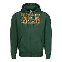 Sports Green thanksgiving tis' the season with trucks bbs Zipper Hoodie - BundleAndBundleShop
