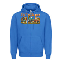 True Royal thanksgiving tis' the season with trucks bbs Zipper Hoodie - BundleAndBundleShop