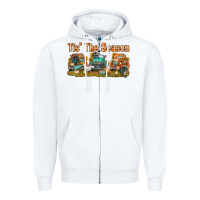Thanksgiving Tis' The Season With Trucks Bbs Zipper Hoodie | Teevron