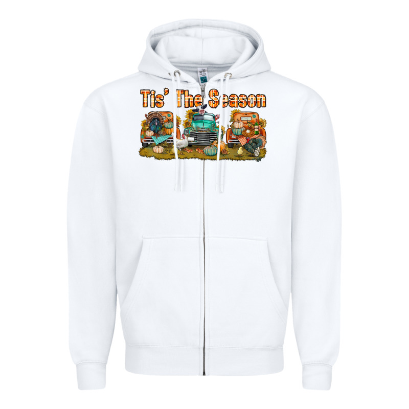 Thanksgiving Tis' The Season With Trucks Bbs Zipper Hoodie by BundleAndBundleShop | Teevron