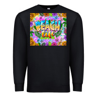 Black Beach Life Premium Sweatshirt - CowhideDigitalArt