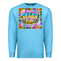 Ocean Blue Beach Life Premium Sweatshirt - CowhideDigitalArt