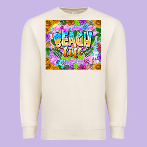 Beach Life Premium Sweatshirt Designed By Cowhidedigitalart
