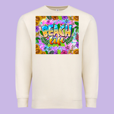 Beach Life Premium Sweatshirt Designed By Cowhidedigitalart
