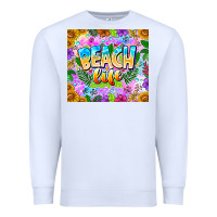 White Beach Life Premium Sweatshirt - CowhideDigitalArt