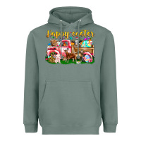 Sage Happy Easter Animal Car Heavyweight Hoodie - CowhideDigitalArt