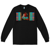 Black texas chica skull with bandana Long Sleeve Tee - Jasminsmagicworld
