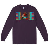 Plum texas chica skull with bandana Long Sleeve Tee - Jasminsmagicworld