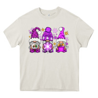 Cream purple winter gnomies Heavy Core Tee - NancyCooperArtShop
