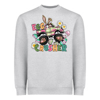 Heather Grey Egg crusher monster truck Heavyweight Sweatshirt - CowGirlArtShop