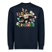 Navy Egg crusher monster truck Heavyweight Sweatshirt - CowGirlArtShop