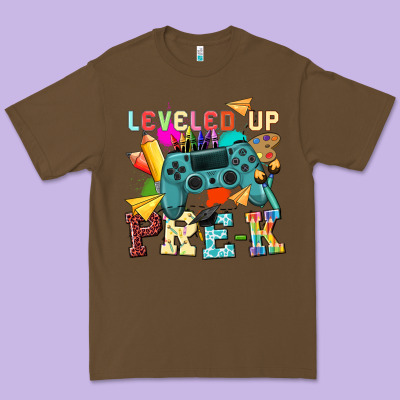 Leveled Up Pre K Premium Tee Designed By Nancycooperartshop