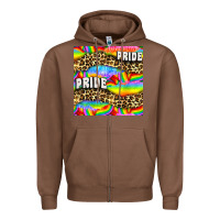 Chestnut Pride lgbtq leopard with love and rainbow seamless Zipper Hoodie - BundleAndBundleShop
