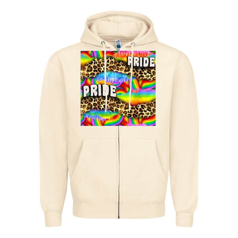 Pride Lgbtq Leopard With Love And Rainbow Seamless Zipper Hoodie by BundleAndBundleShop | Teevron
