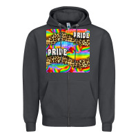 Smoke Pride lgbtq leopard with love and rainbow seamless Zipper Hoodie - BundleAndBundleShop