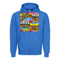 True Royal Pride lgbtq leopard with love and rainbow seamless Zipper Hoodie - BundleAndBundleShop