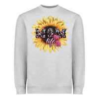 Heather Grey Mom life sunflower mother's day Heavyweight Sweatshirt - HowdyJamesFarm