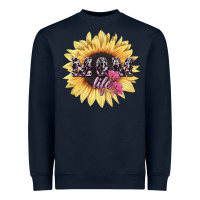 Navy Mom life sunflower mother's day Heavyweight Sweatshirt - HowdyJamesFarm