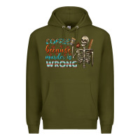 Army Green coffee because murder is wrong bbs Premium Hoodie - BundleAndBundleShop